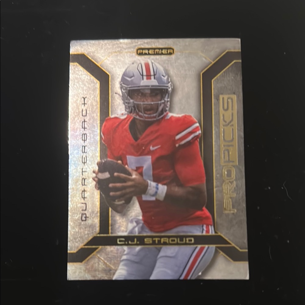 Topps Premier Pro Picks Card - Red and Gold
